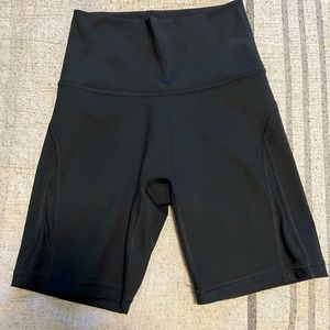 High rise mesh biker short